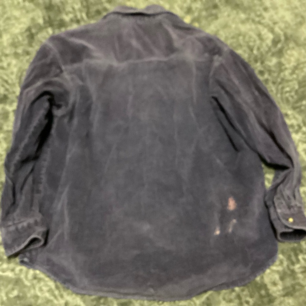 Vintage Disney Pooh Corduroy Shirt S Gray Purple Eeyore Piglet‎ Button Down - Picture 3 of 12